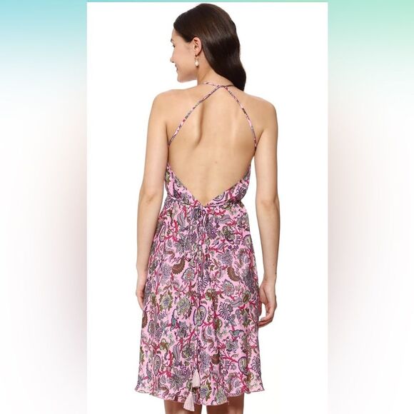 Sun Dress Womens One Size Pink Boho Tassle Beach Swim Coverup Sundress B3 - Picture 6 of 6